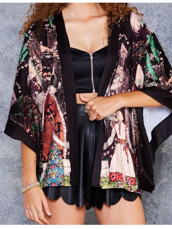 Blackmilk Other - BlackMilk The Wolf is Waiting Kimono